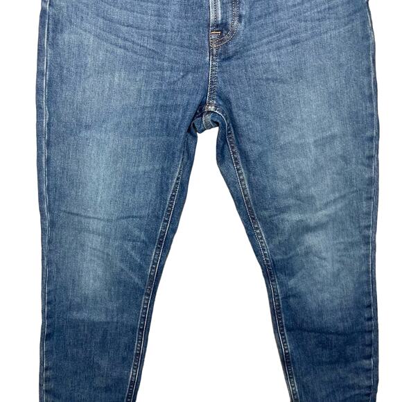 Everlane Ankle Jeans High Waist Medium Blue Wash Stretch Denim Relaxed Size 27 - Picture 6 of 16